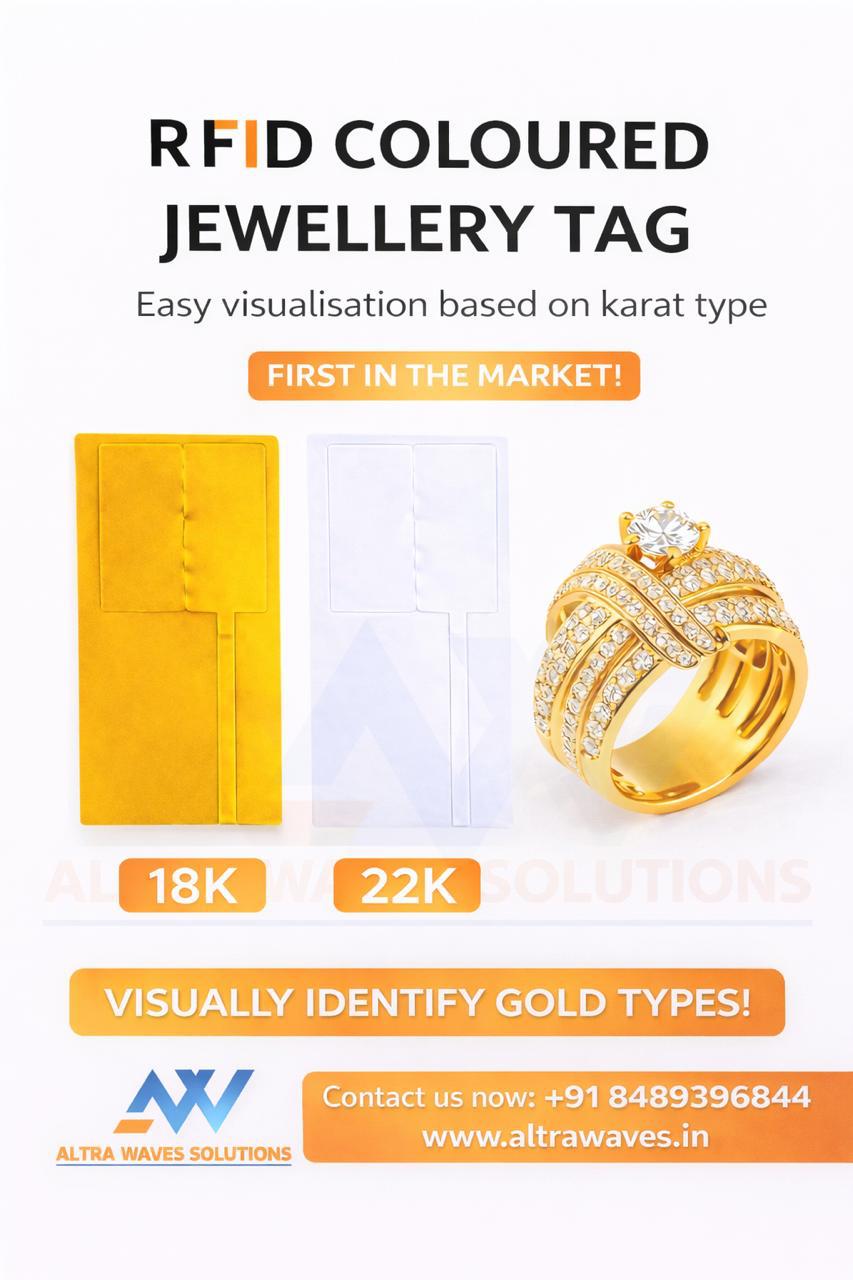 RFID coloured jewellery tags for jewellery tracking and inventory management